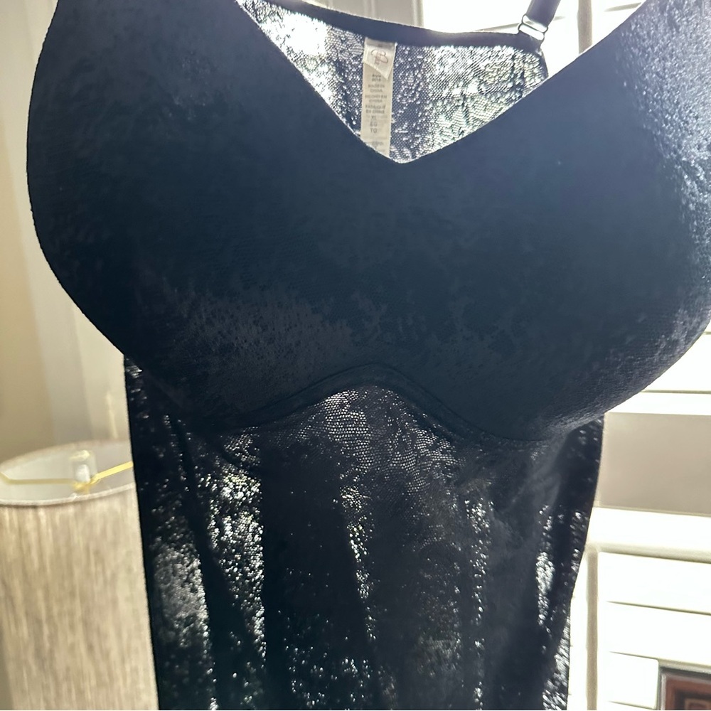 Rhonda Shear Camisole Womens XL Black Jacquard Mesh Shapewear Bra Top Whimsigoth - Picture 4 of 12